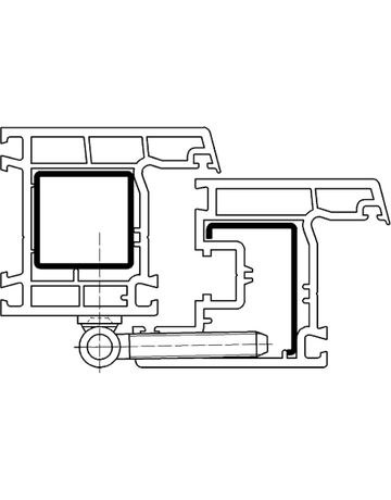 Bild Fenster- Einbohrband, SIKU® K 3273 WF, für Kippflügel, 2-teilig, Ø 13mm, verkehrsweiß, pulverbeschichtet-2