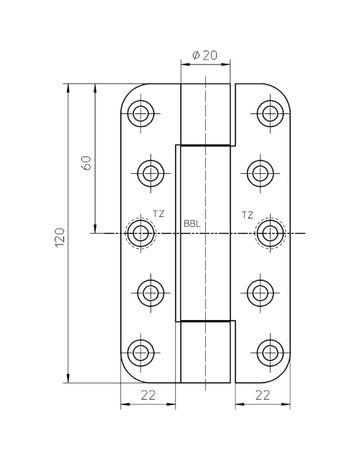 Bild Objektband VARIANT VN 2828/120 Ø20/100kg,edelstahl matt-3