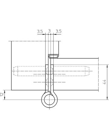 Bild Objektband VARIANT VN 2929/120 Ø20/120kg,matt verchromt/F1-3