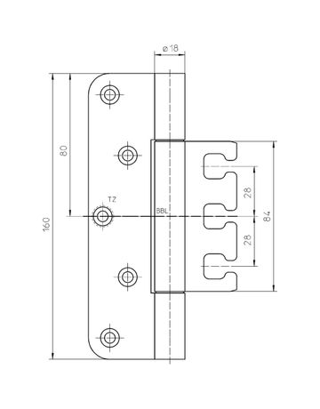 Bild Objektband VARIANT VX 7729/160 18-3 Ø18/160kg,edelstahl matt-2