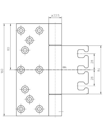 Bild Objektband VARIANT VX 7729/160-4 HA MSTS Ø22,5/160kg,edelstahl matt-2