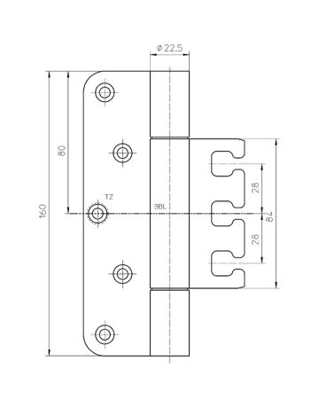 Bild Objektband VARIANT VX 7729/160 Ø22,5/200kg,mittelbronzefarbig - Simonswerk-3