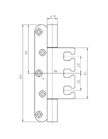 Bild Objektband VARIANT VX 7939/160 18-3 Ø18/160kg,edelstahl matt-2