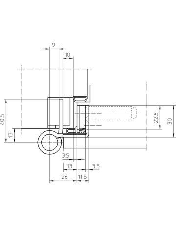 Bild Objektband VARIANT VX 7939/160 FD Ø22,5/200kg,edelstahl matt-3