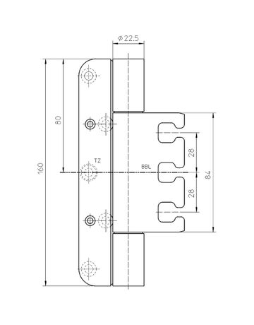 Bild Objektband VARIANT VX 7939/160 FD Ø22,5/200kg,edelstahl matt-2