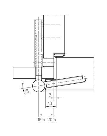 Bild Flügelteil VARIANT V 0026 WF 3-tlg.Band, vernickelt - Simonswerk-2