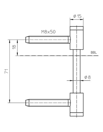 Bild Flügelteil VARIANT V 0026 WF 3-tlg.Band, vernickelt - Simonswerk-3