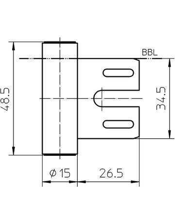 Bild Rahmenteil VARIANT V 8000 WF DL-R, vernickelt - Simonswerk-2