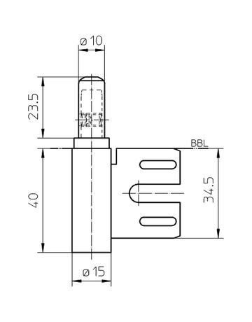 Bild Rahmenteil VARIANT V 8100 WF HV Stop DL-R, vernickelt-2