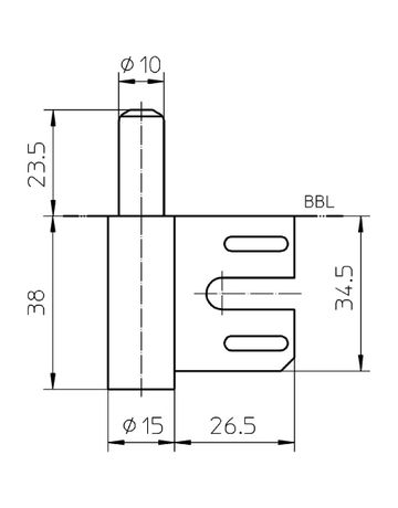 Bild Rahmenteil VARIANT V 8100 WF DL-R, vernickelt-2