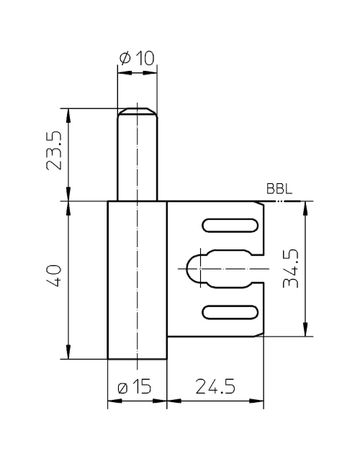 Bild Rahmenteil VARIANT V 8100 WF GA DL, vernickelt-3