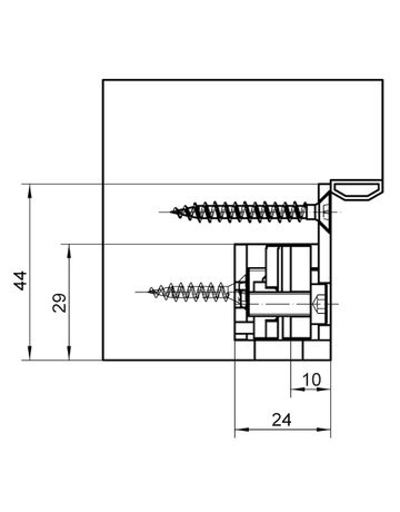 Bild Aufnahmeelement VARIANT VX 2501 3D N verzinkt - Simonswerk-6