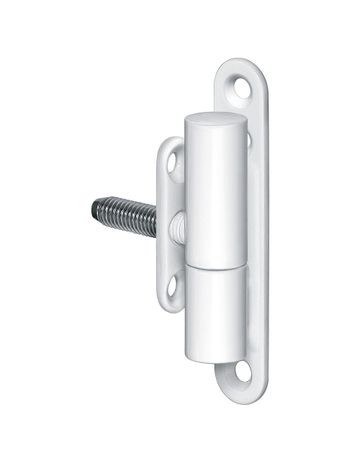 Fenster- Einbohrband, SIKU® K 3176 WF, für Drehflügel, 2-teilig, Ø 15mm, verkehrsweiß, pulverbeschichtet