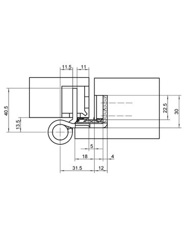 Bild Objektband VARIANT VX 7939/160-4 FD 18/5 Ø22,5/300kg,edelstahl matt - SIMONSWERK-3