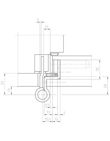 Bild Objektband VARIANT VX 7859/160-4 FD Ø22,5/120kg,edelstahl matt - Simonswerk-3