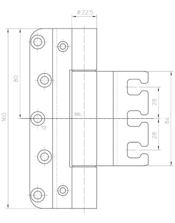Bild Objektband VARIANT VX 7859/160-4 Ø22,5/120kg,edelstahl matt - SIMONSWERK-2