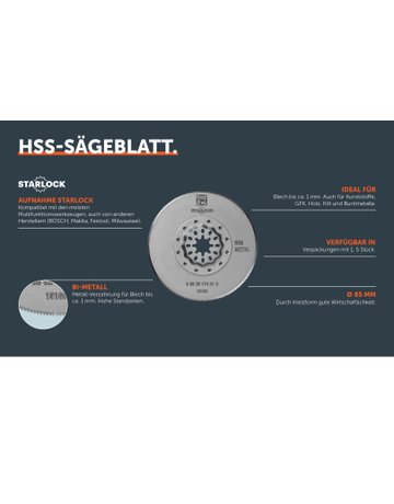 Bild HSS-Sägeblatt, Ø 85 mm, VE 1 St, Aufnahme SL - Fein-1
