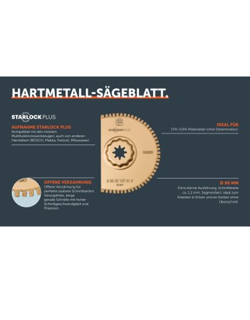 Bild Hartmetall-Sägeblatt, Ø 90 mm, Aufnahme SLP - Fein-1