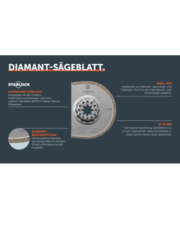 Bild Diamant-Sägeblatt, Ø 75 mm, VE 1 St, Aufnahme SL - Fein-1