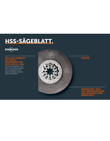 Bild HSS-Sägeblatt segmentiert85x0,7mm Fein VE à 1 Stück Starlock-2