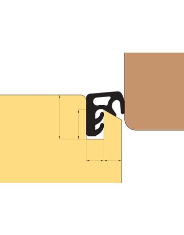 Bild Fenster- Überschlagdichtung, L8003, schwarz, zum Einnuten, TSP-LAN - Trelleborg-1