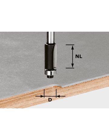 Bündigfräser HW S8 D12,7/NL25