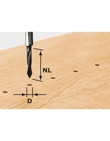 Durgangsbohrer HW D5/30 - Festool