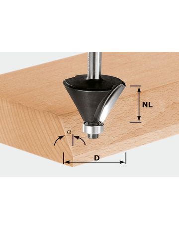 Fasefräser HW S8 D36/45°