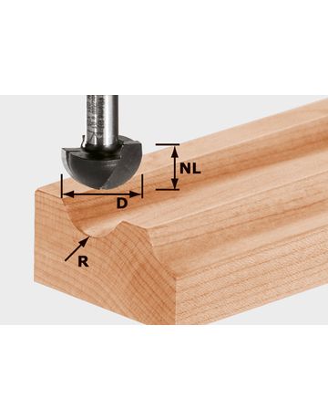 Hohlkehlfräser HW S8 R6,35 - Festool