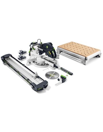 Kapp-Zugsäge KS 120 REB-Set-MFT KAPEX - Festool