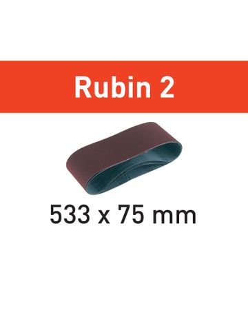 Schleifband L533X 75-P80 RU2/10 Rubin 2