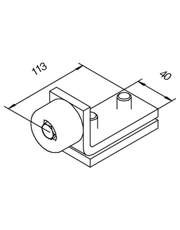 Bild Schiebetor-Schienenstopper, 1500 P, Stahlblau passiviert galvanisch verzinkt-1