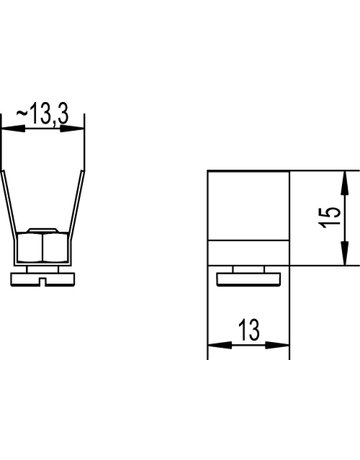 Bild Schienenstopper,für Profil-Nr.13 13 P,Stahl galvanisch verzinkt - HELM-1