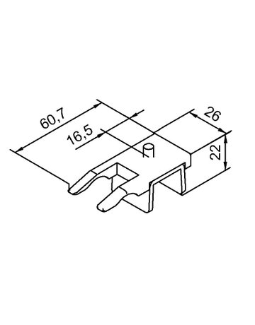 Bild OT-Fangstopper,f.Schiebet.,Materialkomb. 65 P,Schienenmontage,galvanisiert - HELM-1