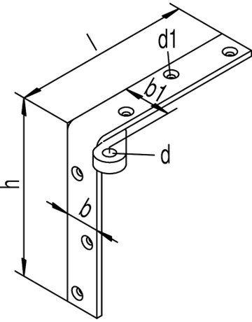 Bild Schieb.ft.türladen-Tragwinkel,Stahl zn 397,B30mm,H124mm,L158mm - HELM-1
