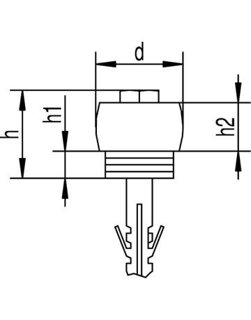 Bild Schiebetor-Andruckrol.,KF,Rollen Ø73,5mm 559 DÜ,mit Dübel und Schraube - HELM-1
