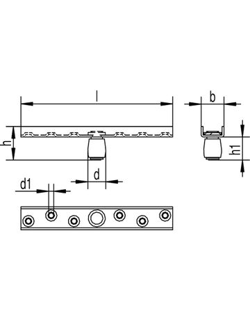 Bild Schiebetor-Führungsrolle, 349 F, für U-Schiene 340, Stahl-1