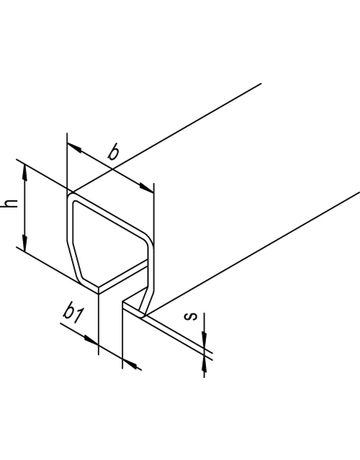 Bild Helm Laufschiene Nr. 500 Stahl verzinkt 65 x 60 x 6000 mm-1