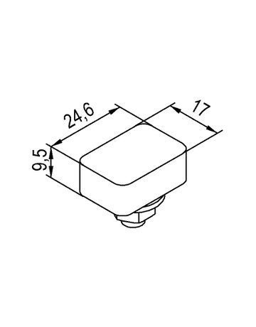Bild Schienenstopper,für Profil-Nr.45 45 P,Stahl galvanisch verzinkt - HELM-1