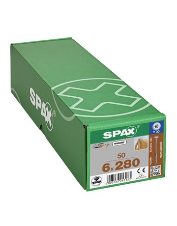 Bild Holzschraube Hi.FORCE Tellerkopf 6x280mm,Teilgw,Innensechsrund T30,WIROX - SPAX-2