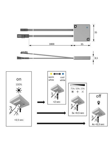 Bild MultiWhite² Basic Control 12VDC, maximal 36W, LTG 1m, M1 - Halemeier-2