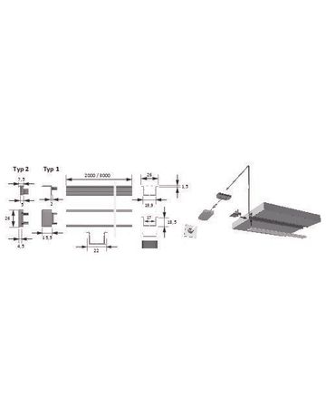 Bild LED ChannelLine B Profil, opal L=3000, Alu-und Abdeckprofil - Halemeier-2