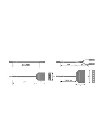 Bild LED Verlängerung M1 12VDC L=1800mm, schwarz - Halemeier-2