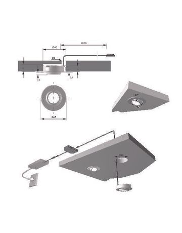 Bild LED Move Spot, Aluminium mw² 12VDC 2,2W IP44, 1.8m Ltg. M1 - Halemeier-5