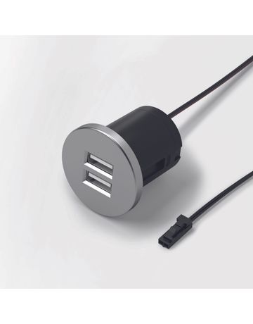 USB Einbau-Doppelsteckdose Ausgang 5V maximal 2100mA - Halemeier