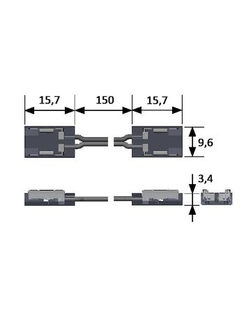 Bild Verbinder Versa lang max. 3A 7,5mm L=150mm 1 Stück - Halemeier-1