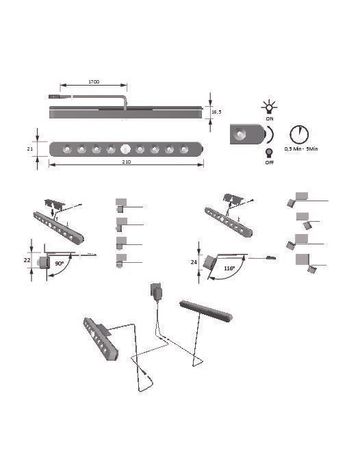 Bild LuckyLine 2er Set ww Alu Optik LED-Verl., Montagewinkel, EVG - Halemeier-4