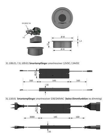 Bild Erweiterungsset 12VDC 60W Smartempfänger inkl. 60W EVG, 9xM1 - Halemeier-1