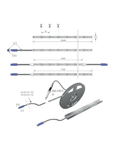 Bild Anschlussltg.VersaInside 24VDC maximal 8A, L=0.13m, MP2/verz-1