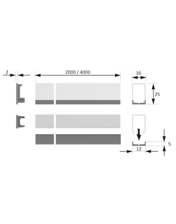 Bild LED ChannelLine A L=4000, Alu- und Abdeckprofil-4